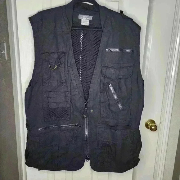 Fox Outdoor Travel Vest Fishing Hunting Camping Hiking Large Pockets - Picture 1 of 9